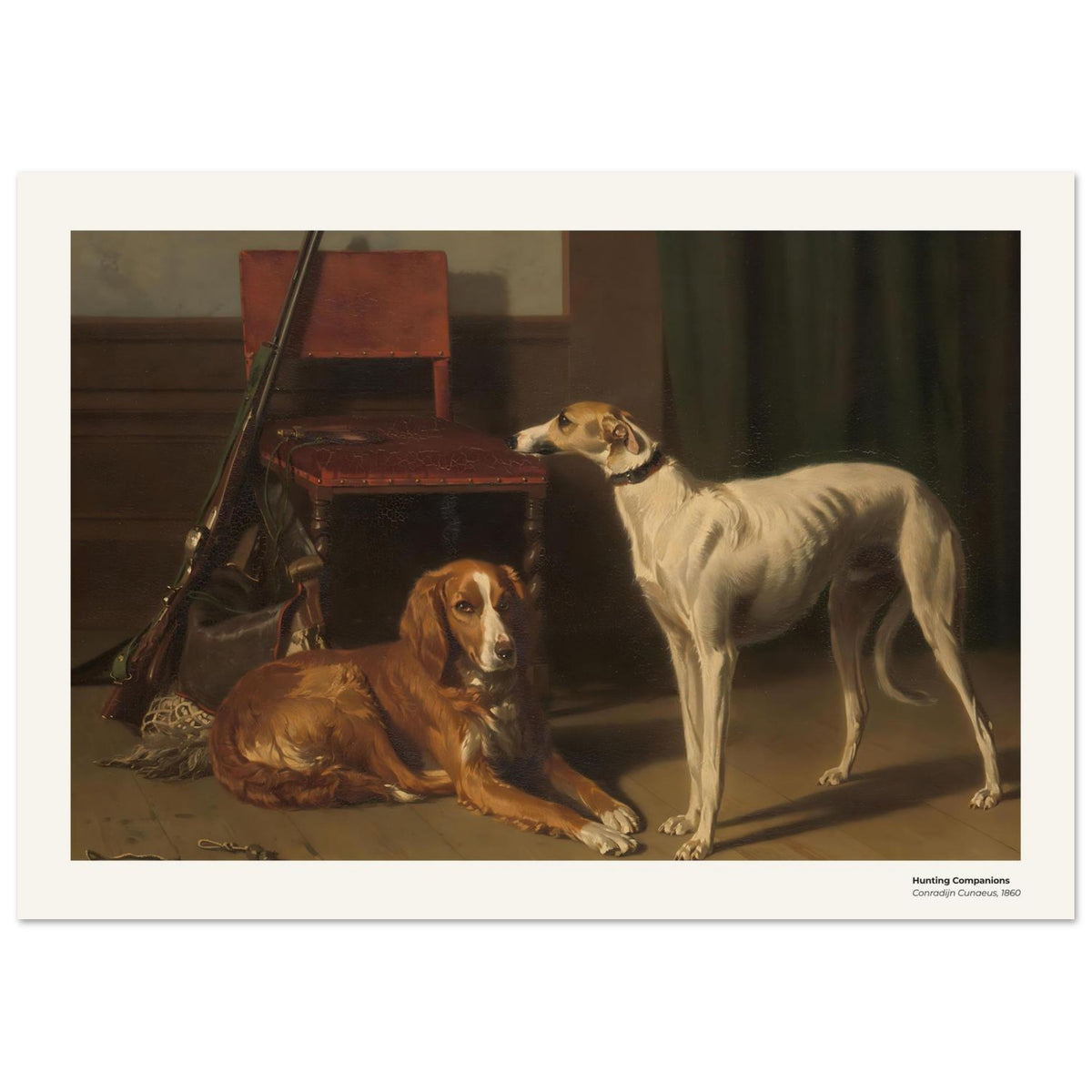 Compagnons de chasse – Conradijn Cunaeus, détail de la reproduction