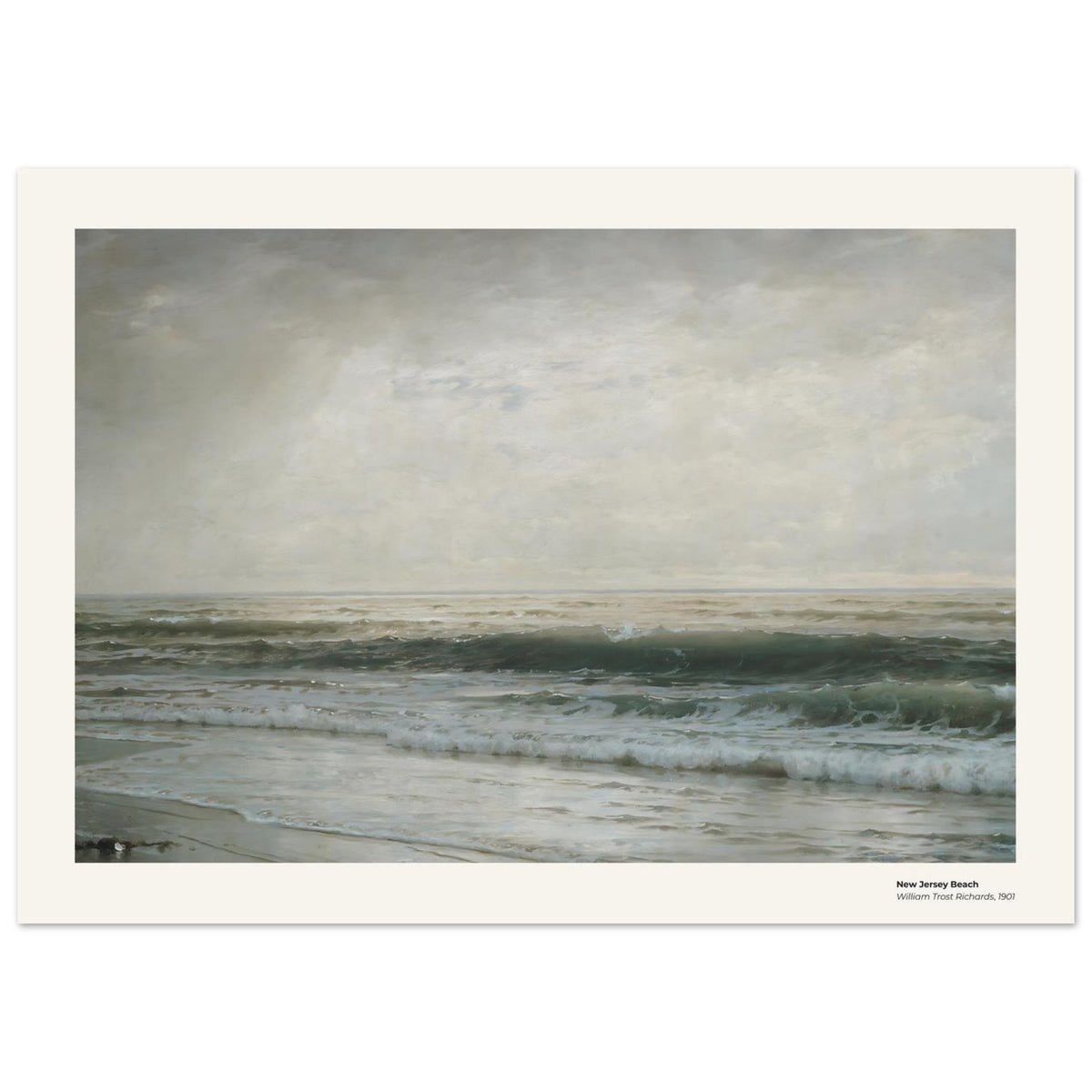 Plage du New Jersey – William Trost Richards, détail de la reproduction