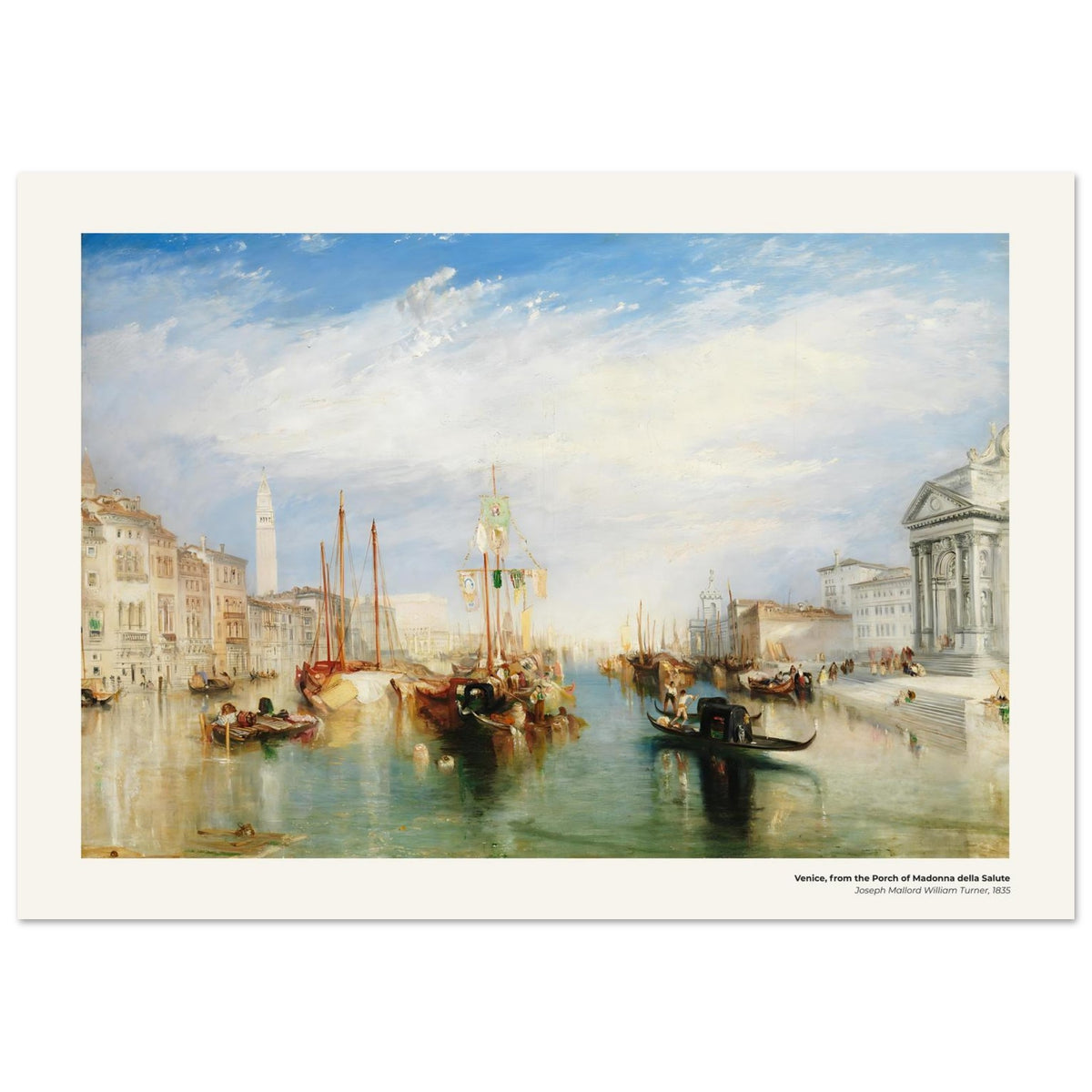 Venise, depuis le porche de la Madonna della Salute – William Turner, reproduction d'art