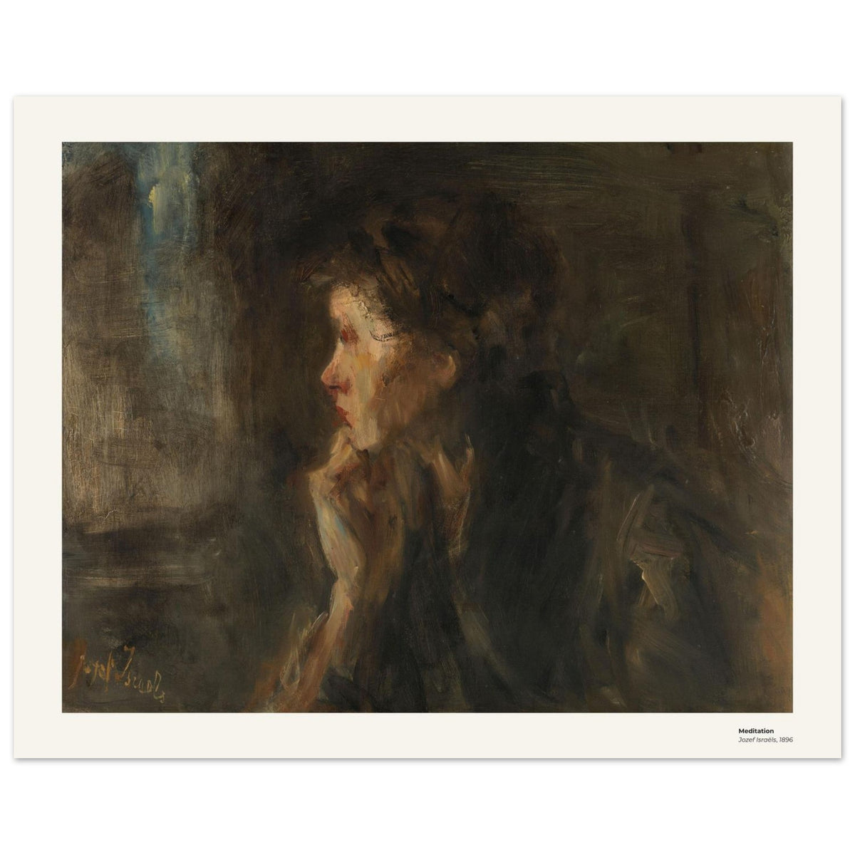 Méditation – Jozef Israëls, reproduction d'art