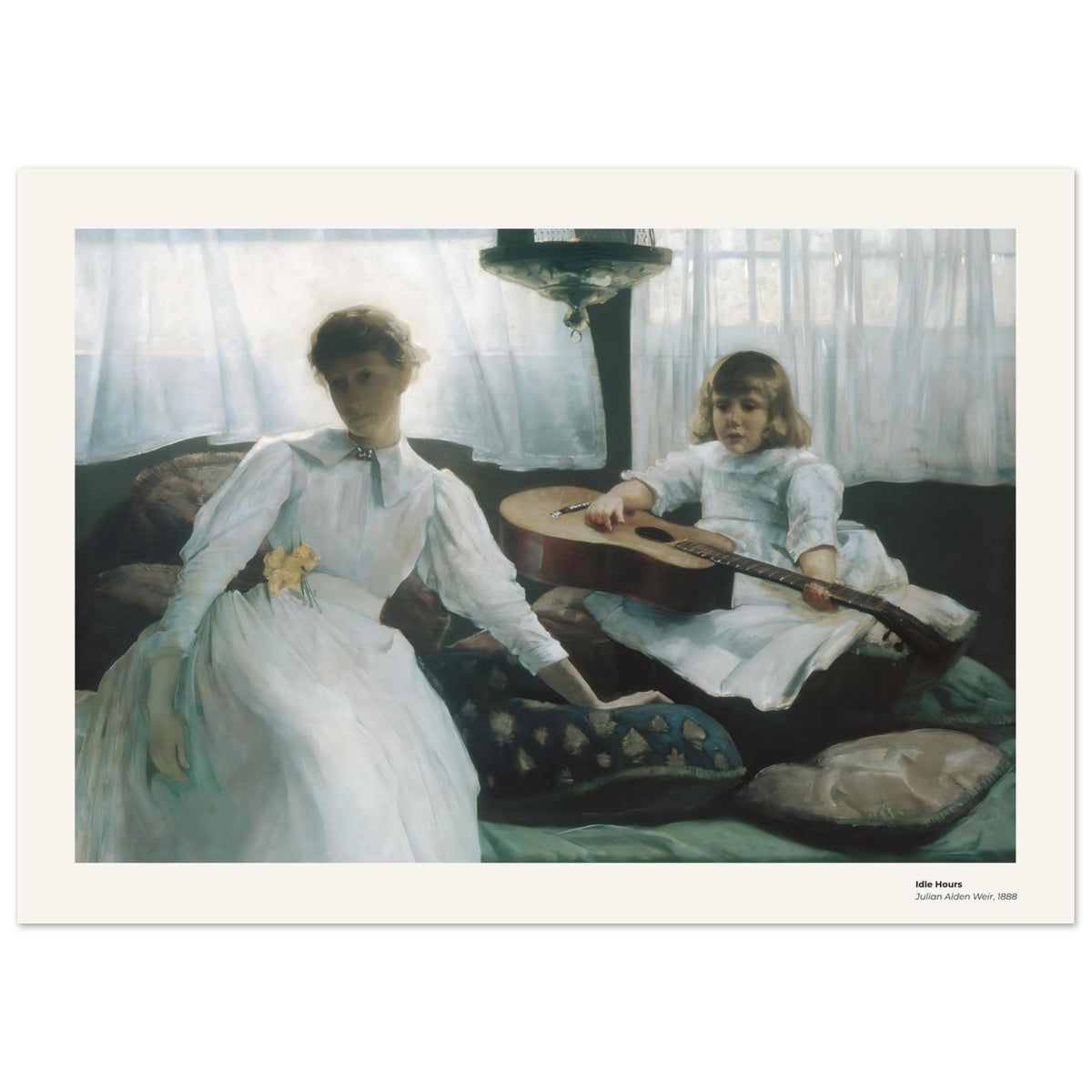 Heures de loisir – Julian Alden Weir, détail de la reproduction