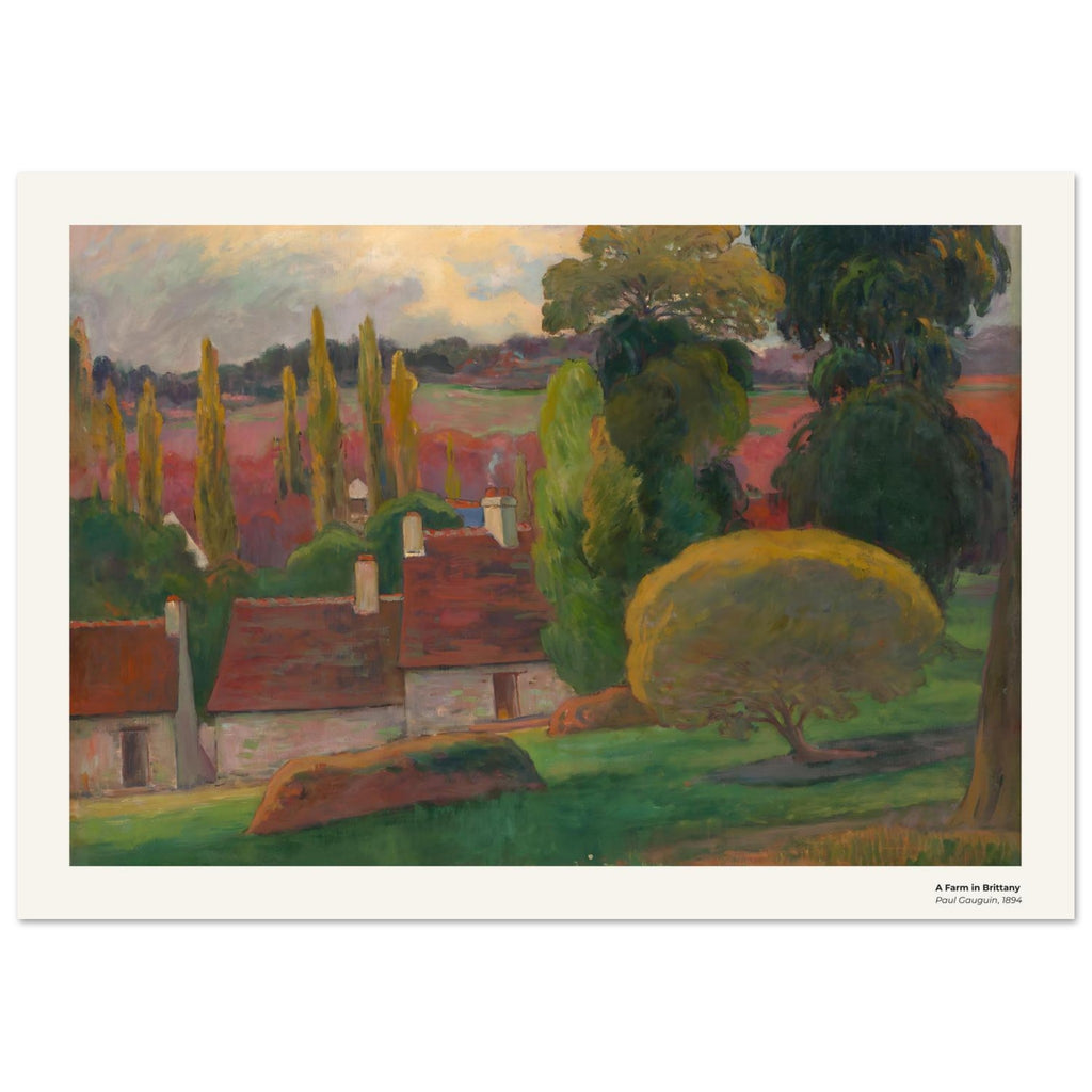 Une ferme en Bretagne – Paul Gauguin, détail de la reproduction