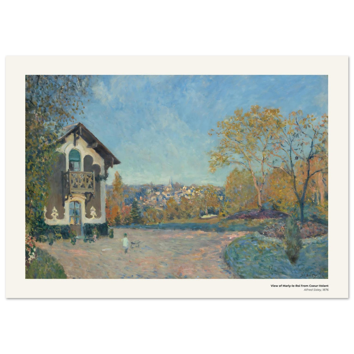 Vue de Marly-le-Roi depuis Coeur-Volant – Alfred Sisley, détail de la reproduction