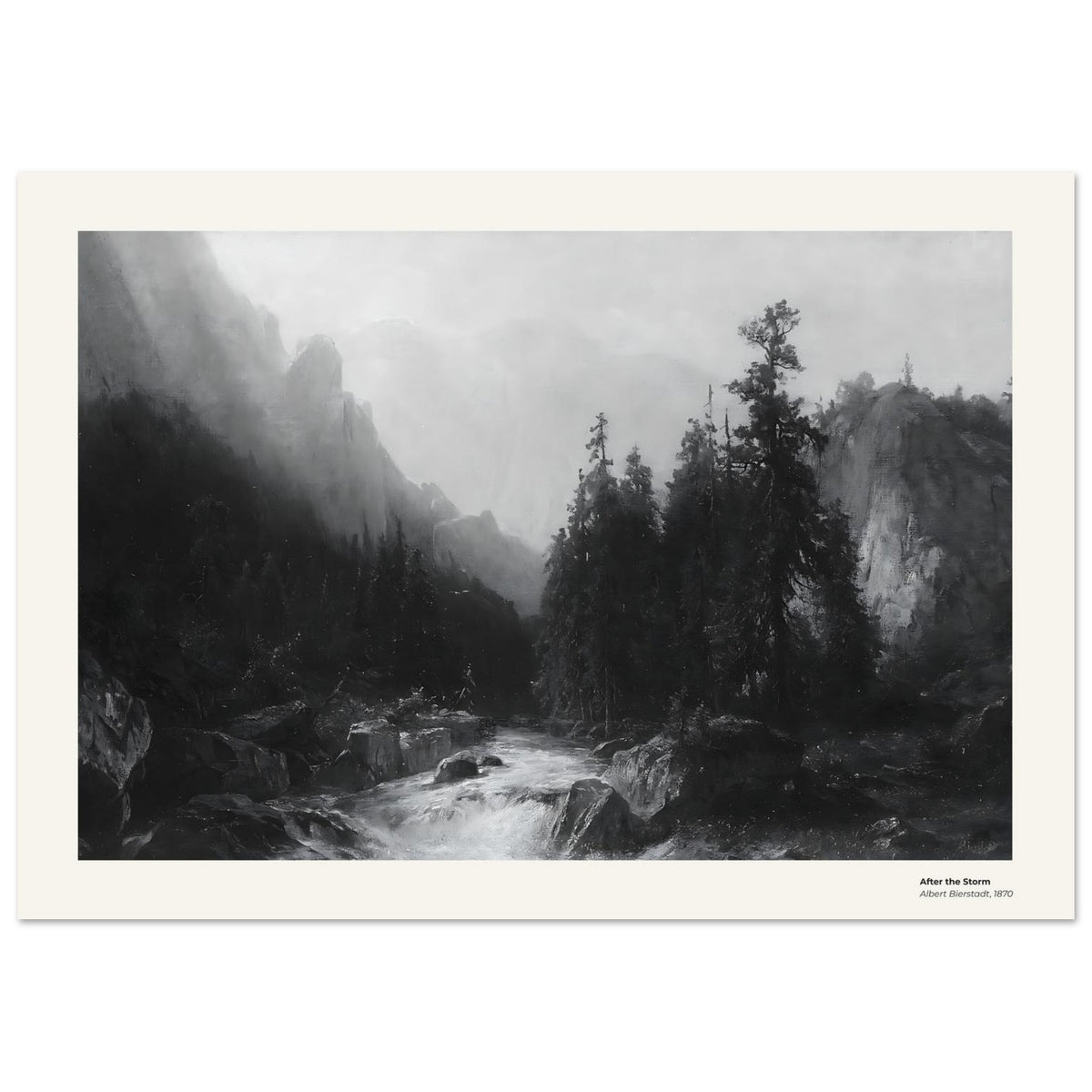 Après la tempête – Albert Bierstadt, détail de la reproduction