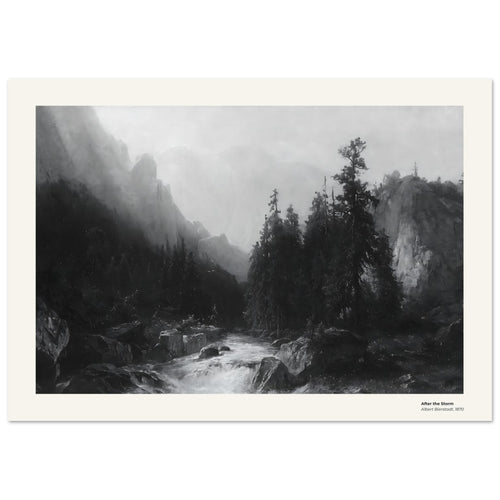 Après la tempête – Albert Bierstadt, détail de la reproduction