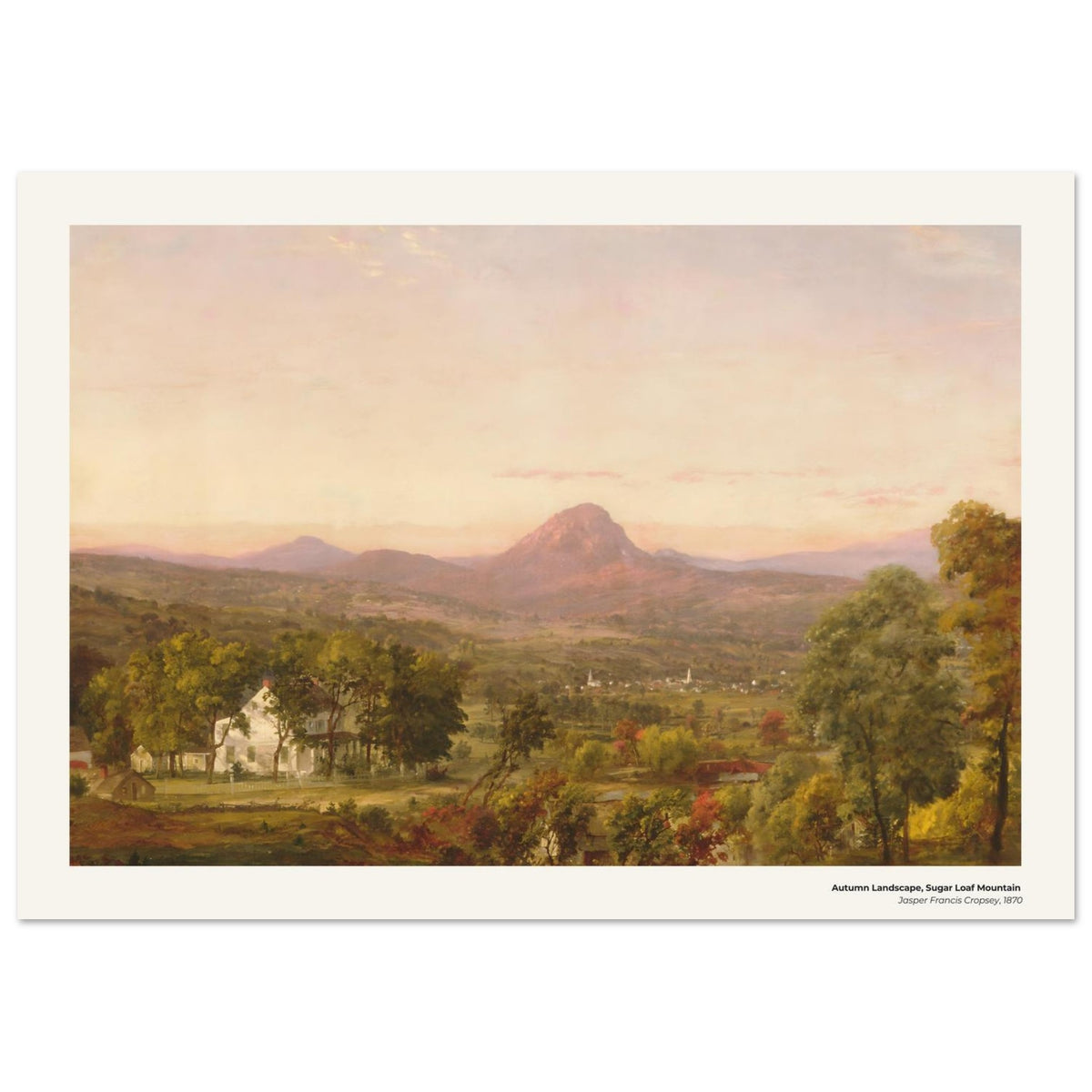 Paysage d'automne, mont Pain de Sucre – Jasper Francis Cropsey, détail de la reproduction