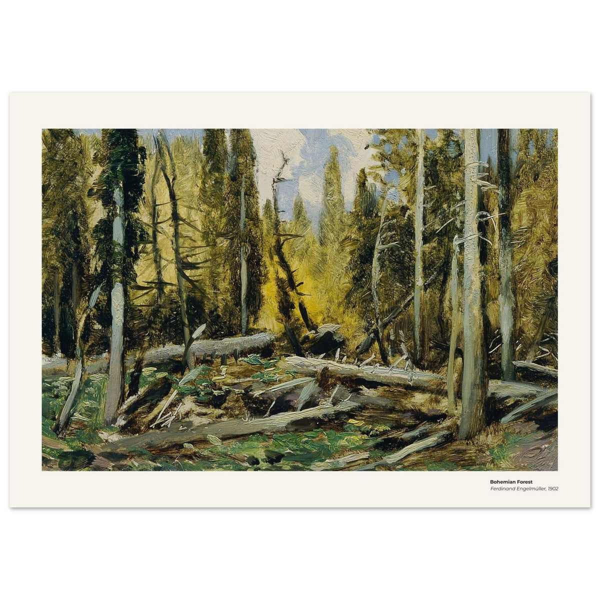 Forêt de Bohême – Ferdinand Engelmüller, reproduction d'art