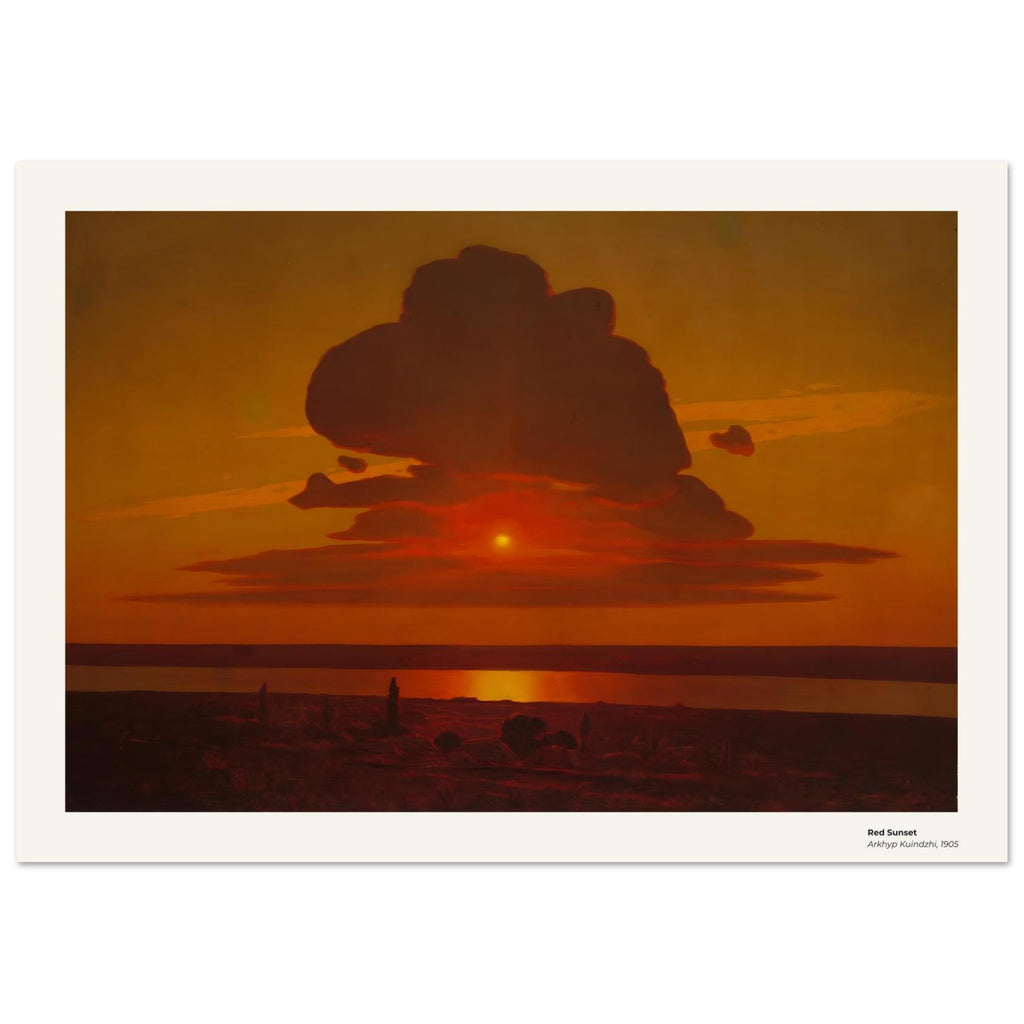 Coucher de soleil rouge – Arkhip Kuindzhi, détail de la reproduction