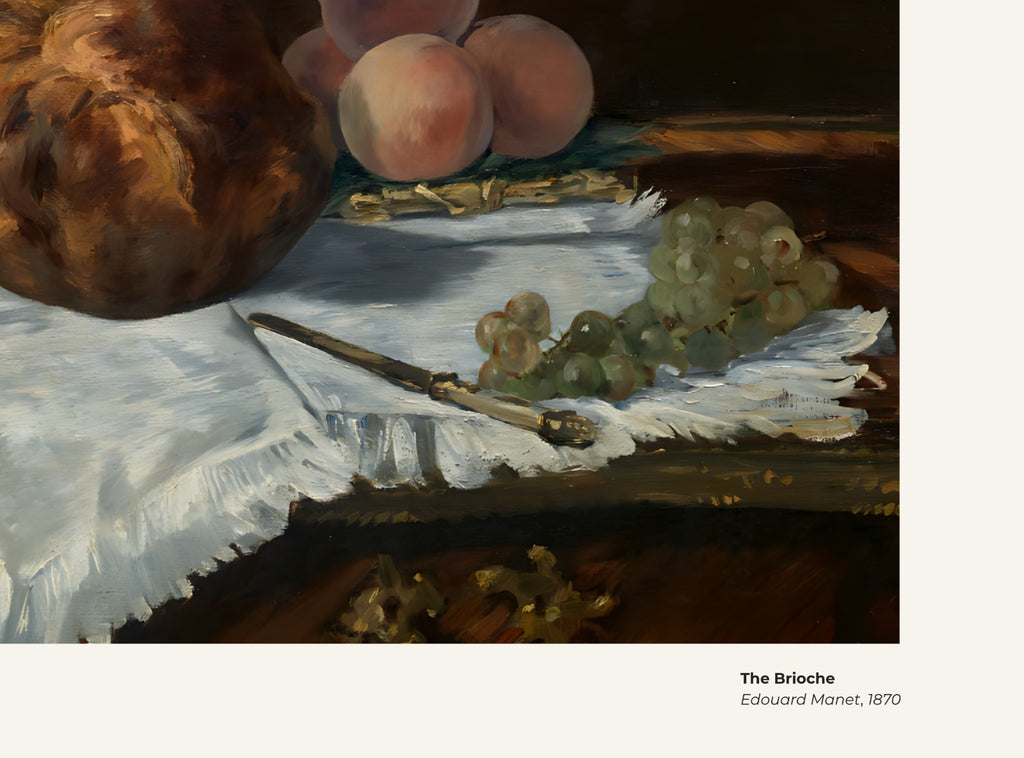 La brioche – Édouard Manet, avec légende titre et artiste