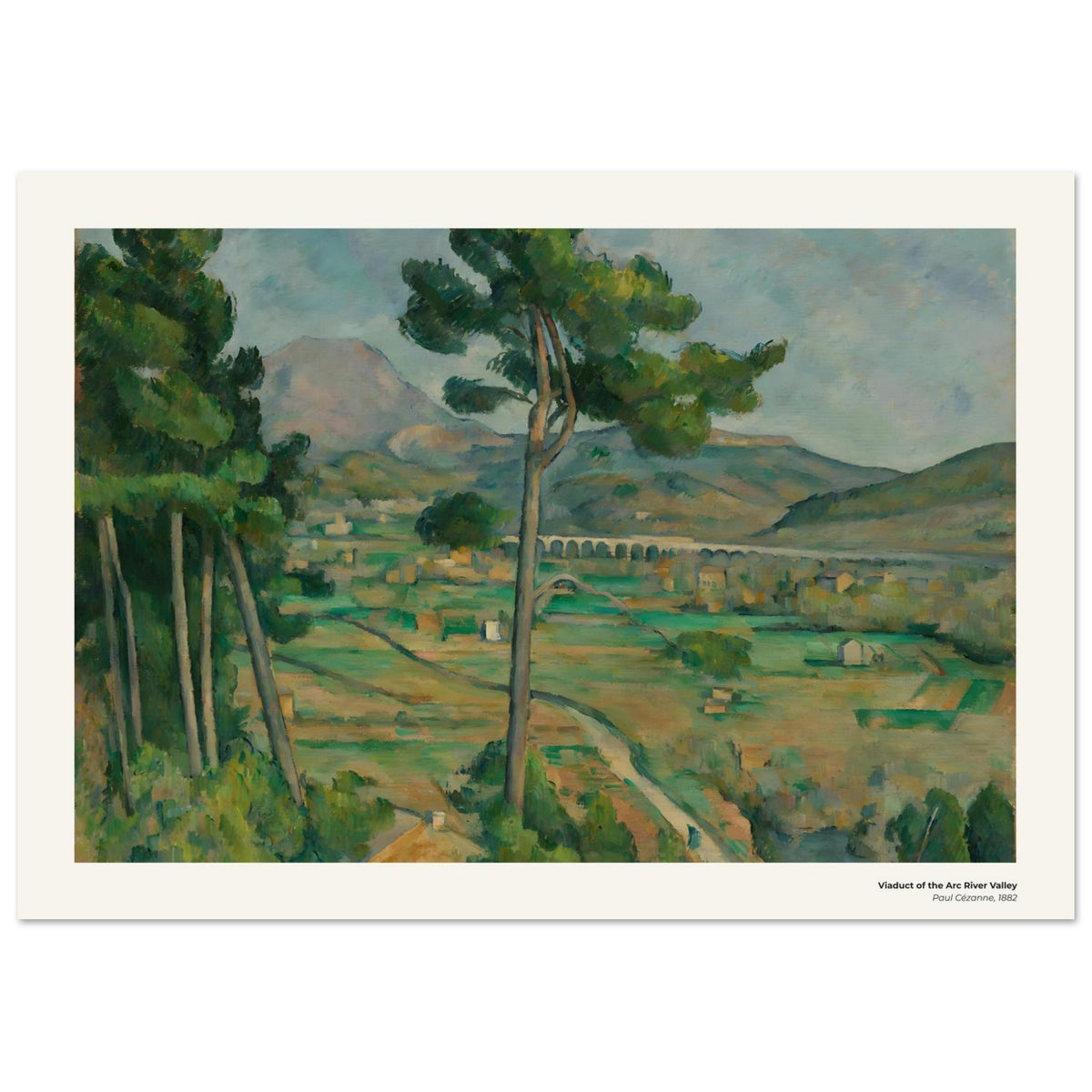 Viaduc de la vallée de l'Arc – Paul Cézanne, détail de la reproduction
