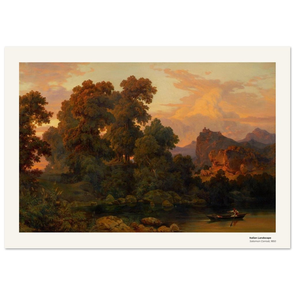 Paysage italien – Salomon Corrodi, reproduction d'art