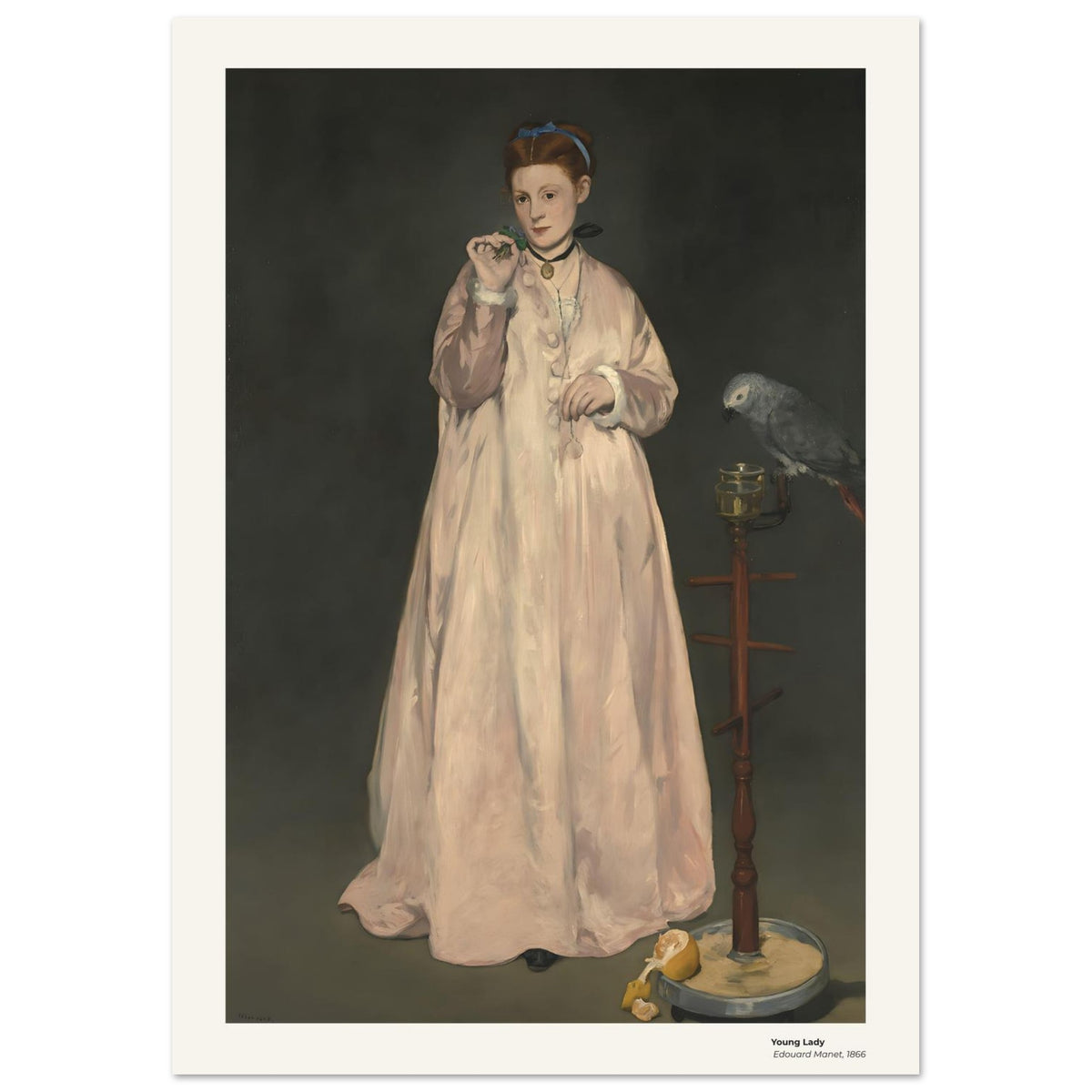 Demoiselle – Édouard Manet, détail de la reproduction