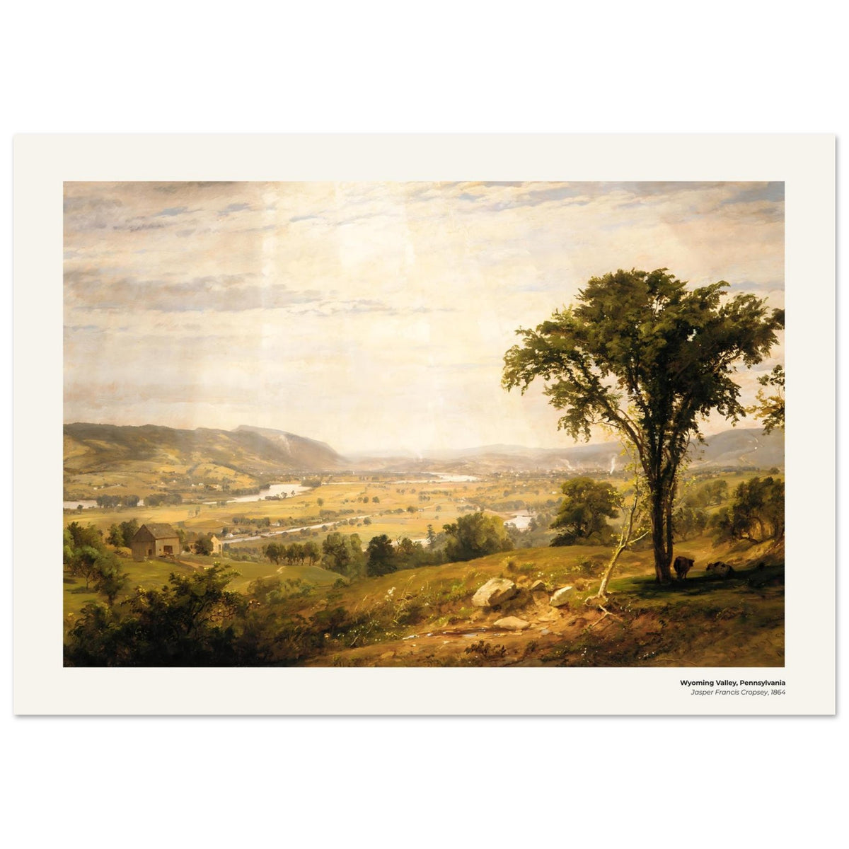 Wyoming Valley, Pennsylvanie – Jasper Francis Cropsey, reproduction d'art