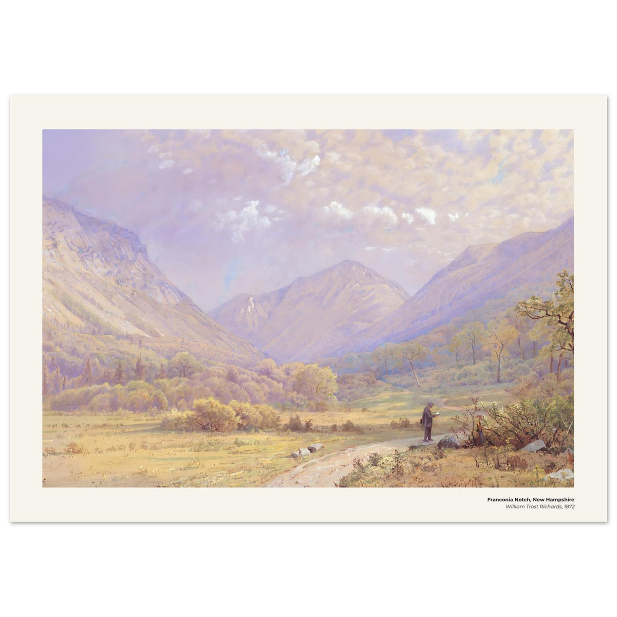 Col de Franconia, New Hampshire – William Trost Richards, détail de la reproduction