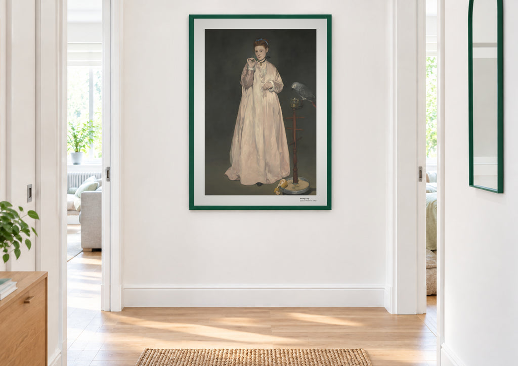Demoiselle – Édouard Manet, aperçu encadré en situation