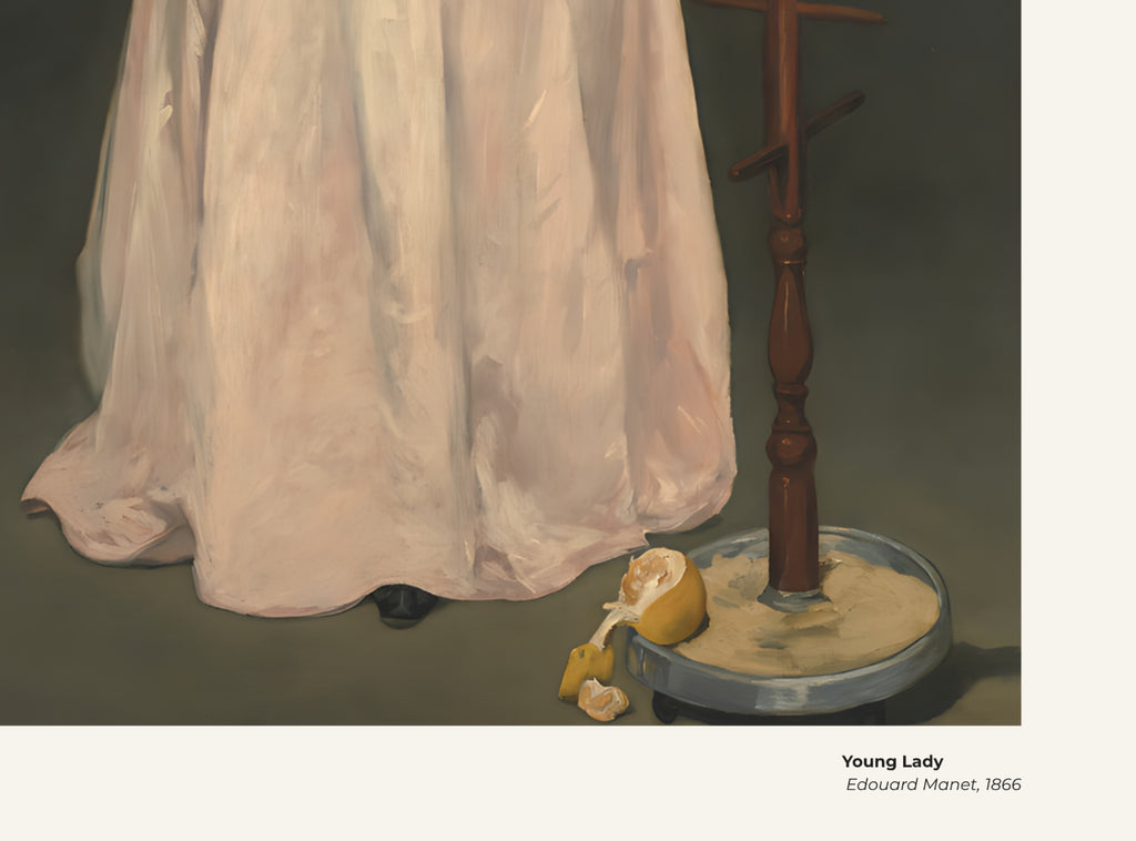 Demoiselle – Édouard Manet, avec légende titre et artiste