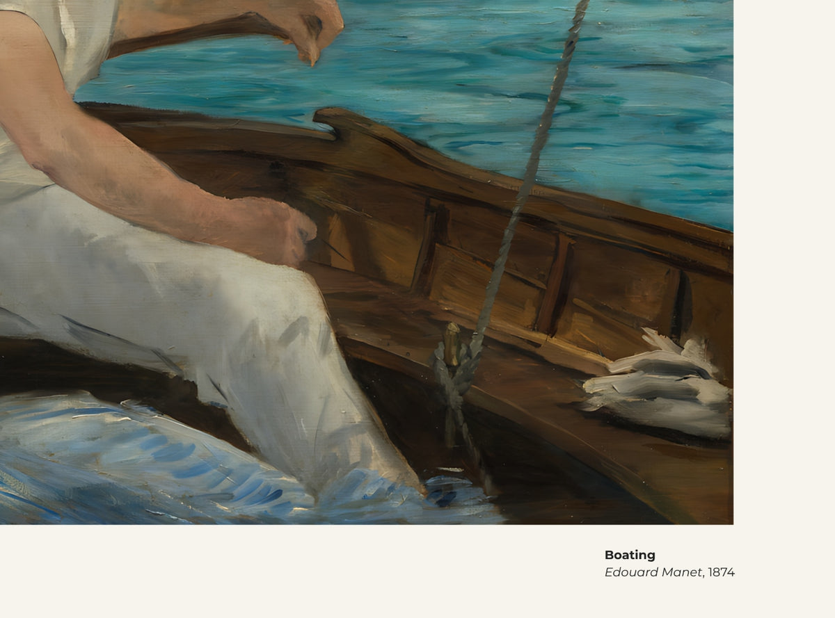 Navigation de plaisance – Édouard Manet, avec légende titre et artiste