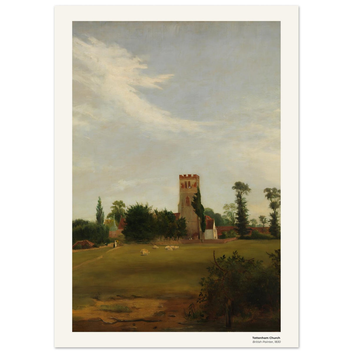 Église de Tottenham, détail de la reproduction