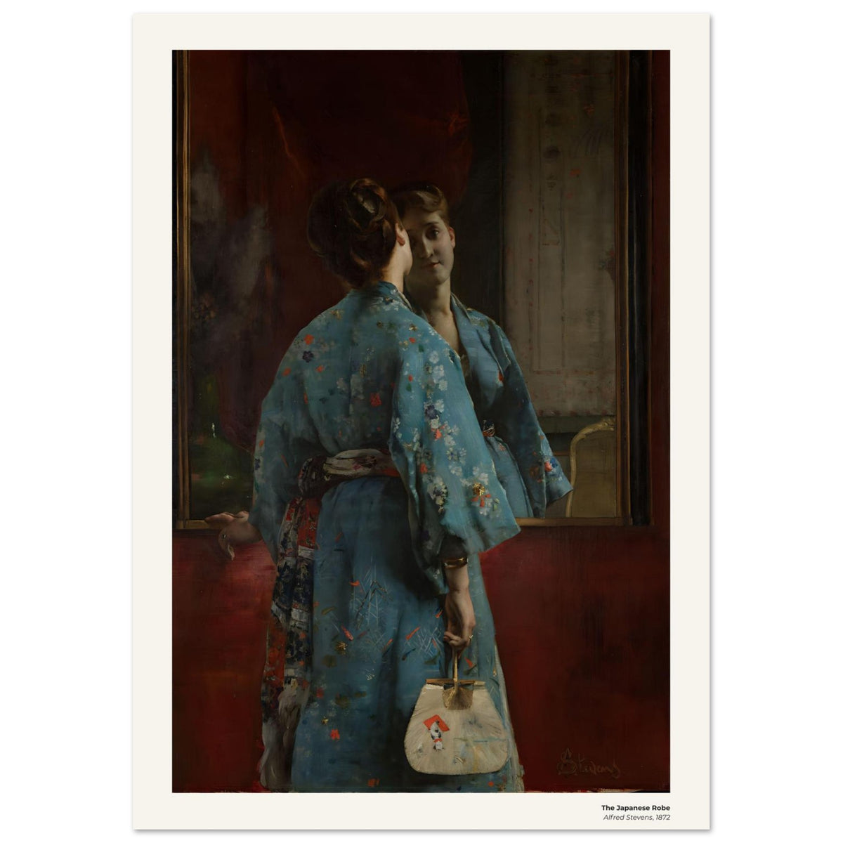 La robe japonaise – Alfred Stevens, détail de la reproduction