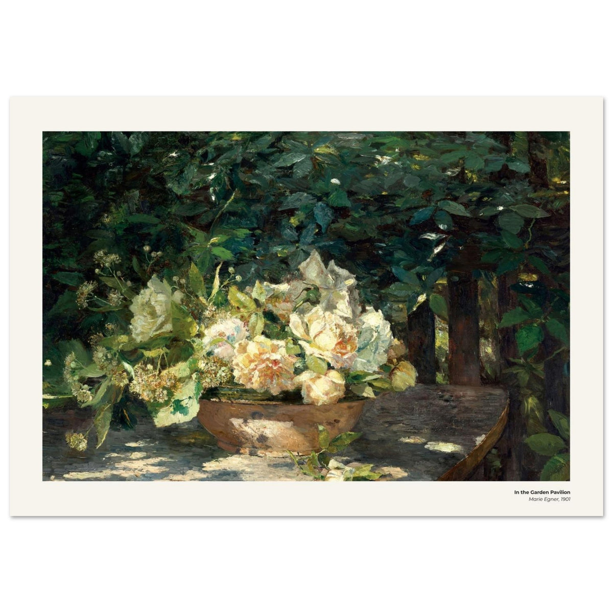 Dans le pavillon de jardin – Marie Egner, reproduction d'art
