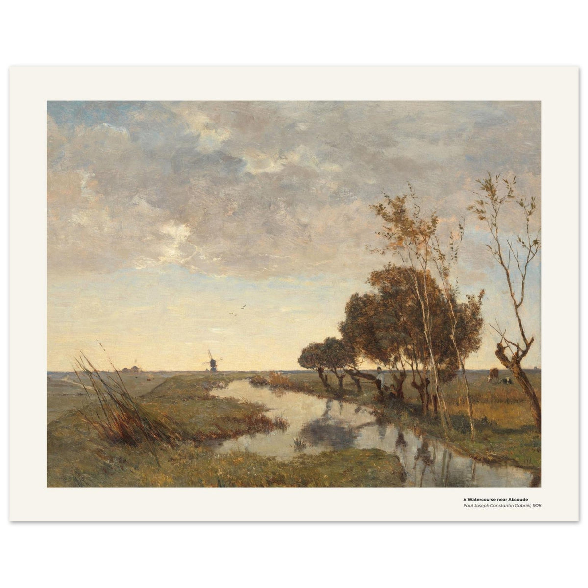 Un cours d'eau près d'Abcoude – Paul Joseph Constantin Gabriël, détail de la reproduction