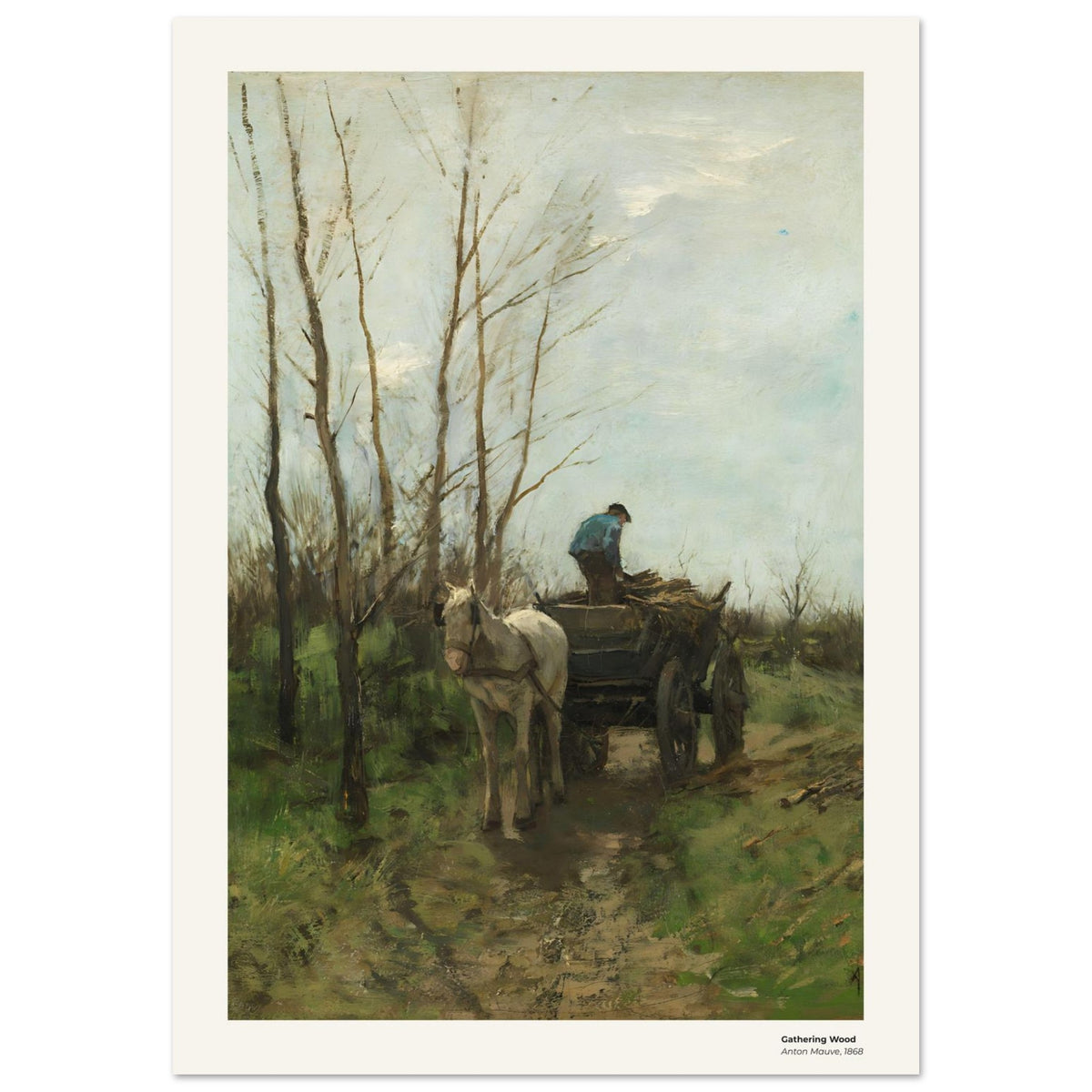 Ramasser du bois – Anton Mauve, reproduction d'art