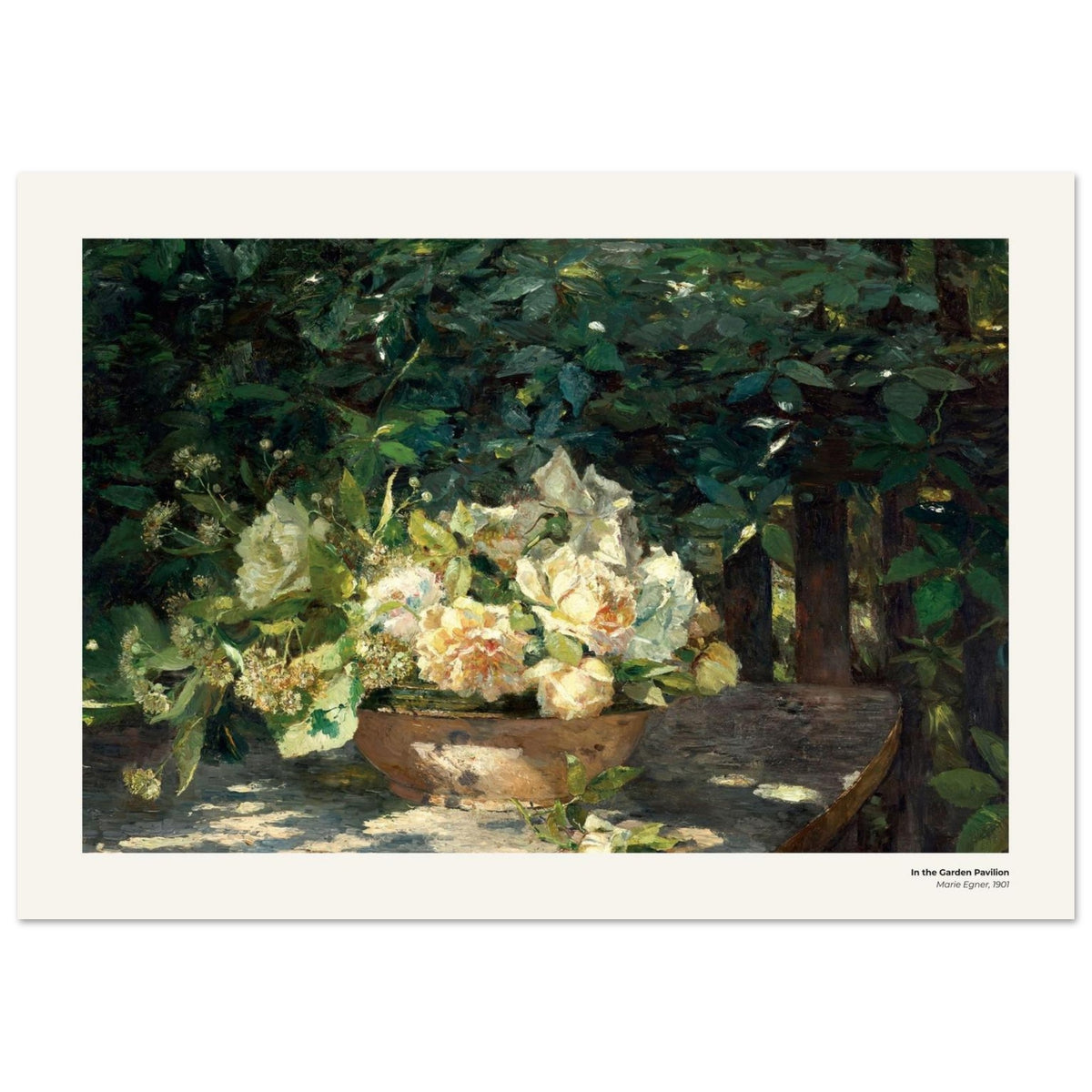 Dans le pavillon de jardin – Marie Egner, reproduction d'art