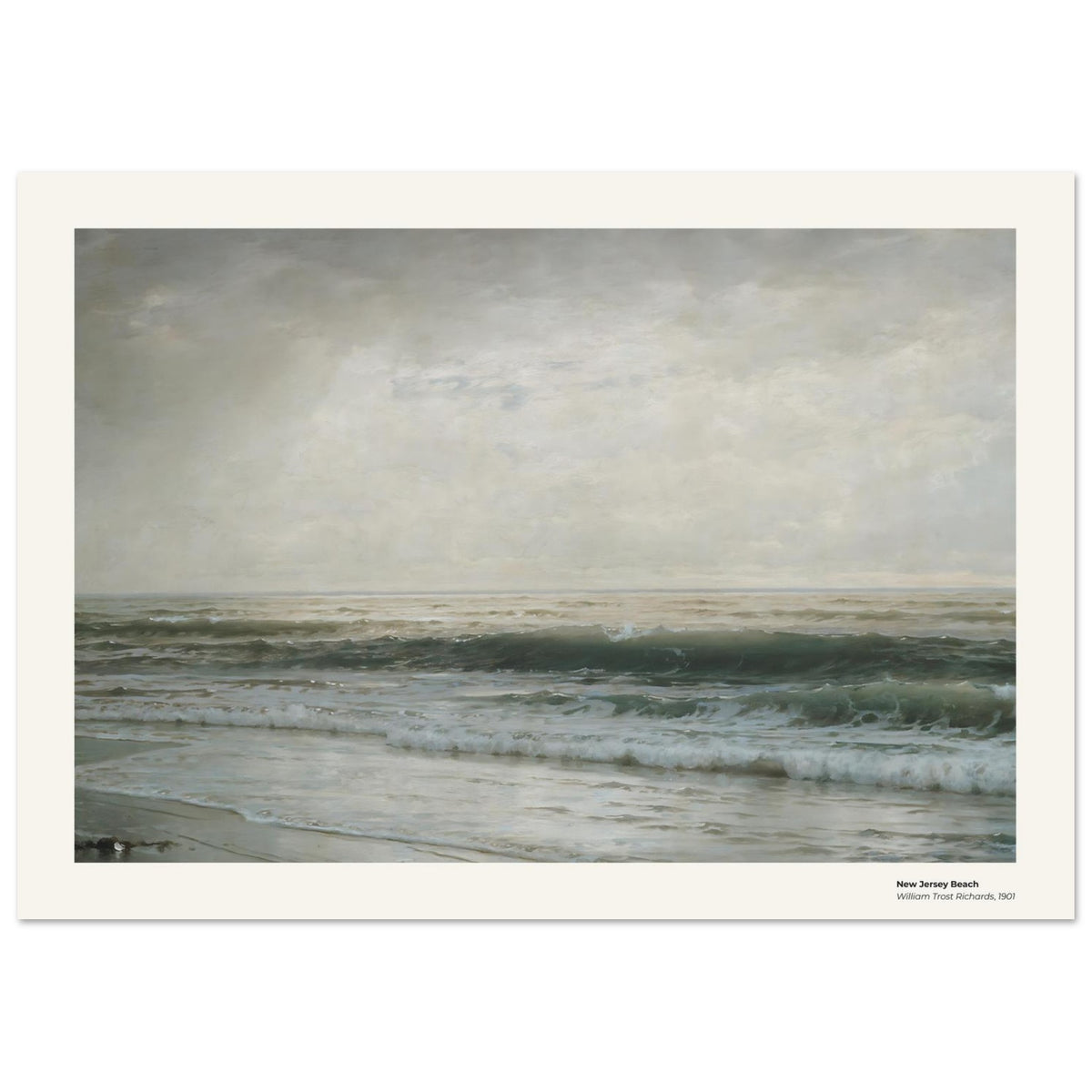 Plage du New Jersey – William Trost Richards, détail de la reproduction