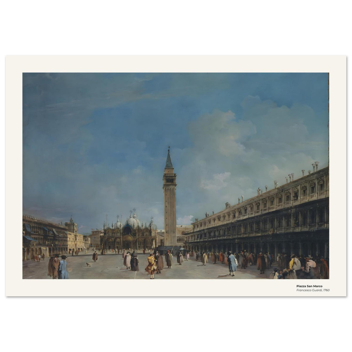 Place Saint-Marc – Francesco Guardi, détail de la reproduction