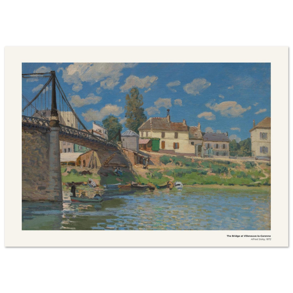Le pont de Villeneuve-la-Garenne – Alfred Sisley, reproduction d'art