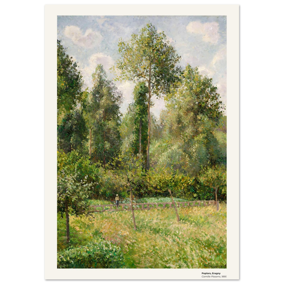 Peupliers, Eragny – Camille Pissarro, détail de la reproduction