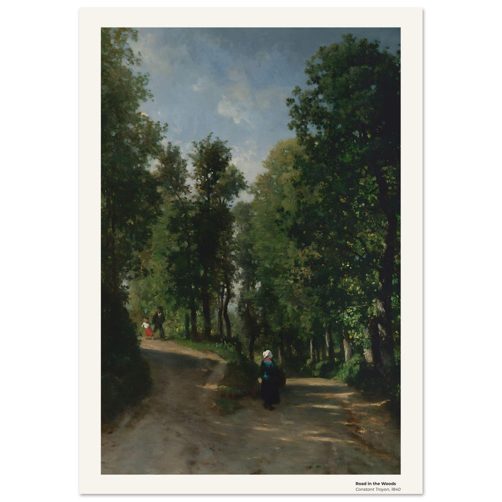 Route dans les bois – Constant Troyon, détail de la reproduction