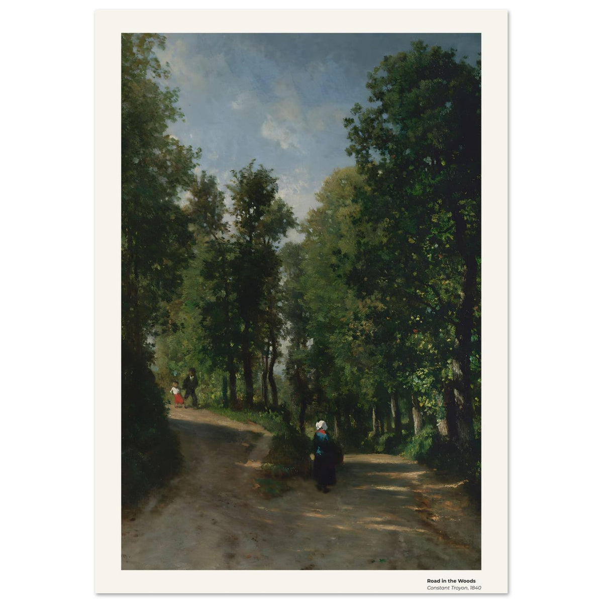 Route dans les bois – Constant Troyon, détail de la reproduction