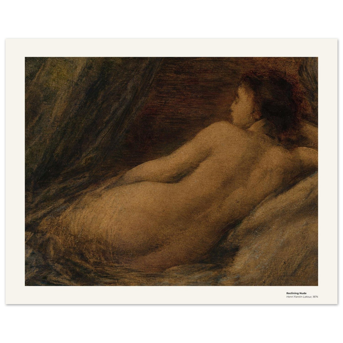 Nu allongé – Henri Fantin-Latour, reproduction d'art