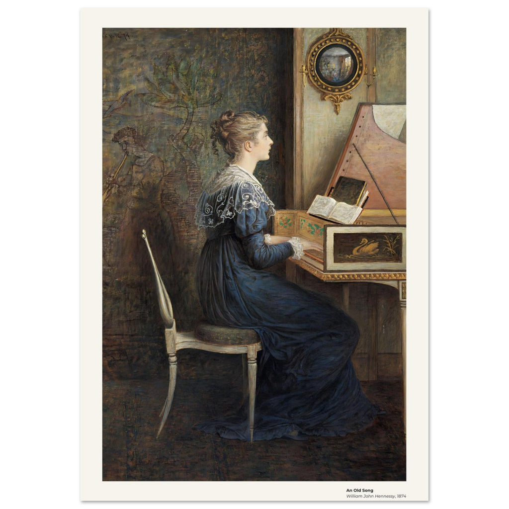 Une vieille chanson – William John Hennessy, détail de la reproduction