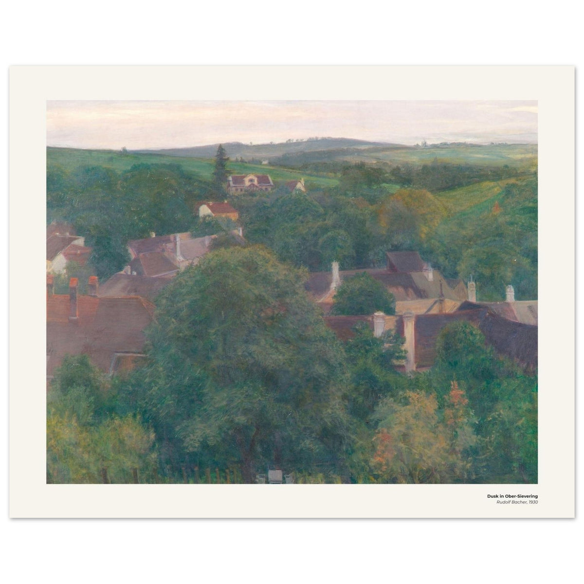 Crépuscule à Ober-Sievering – Rudolf Bacher, détail de la reproduction
