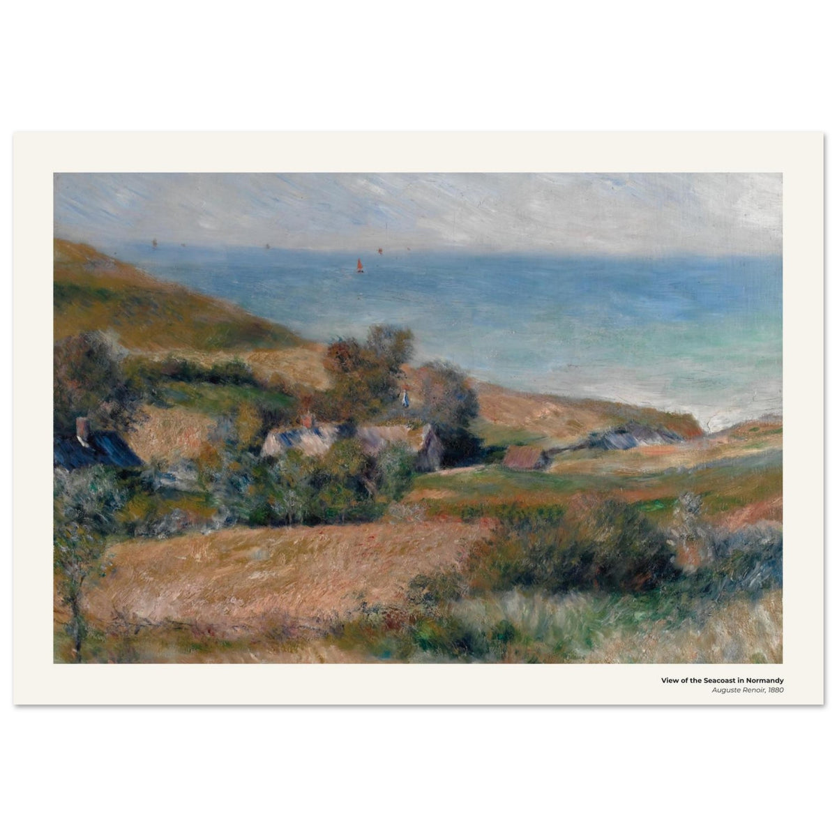 Vue du littoral normand – Auguste Renoir, détail de la reproduction
