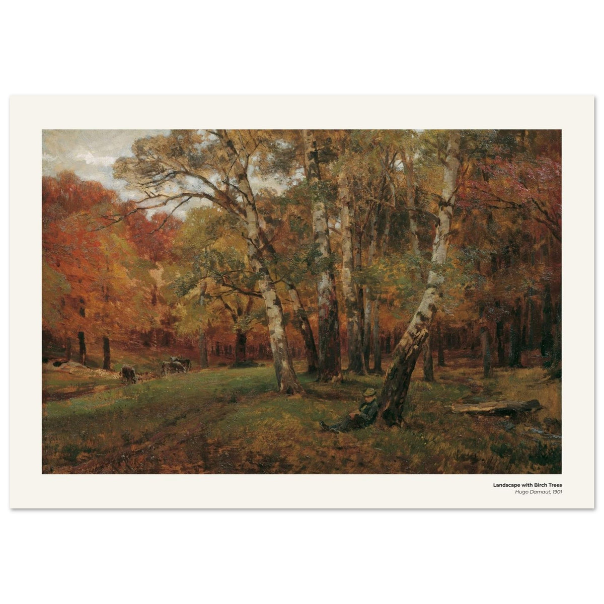Paysage aux bouleaux – Hugo Darnaut, reproduction d'art