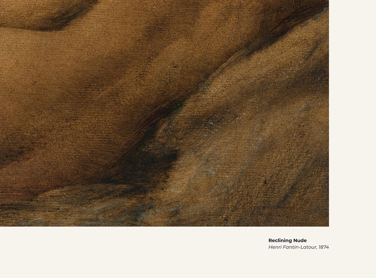 Nu allongé – Henri Fantin-Latour, avec légende titre et artiste