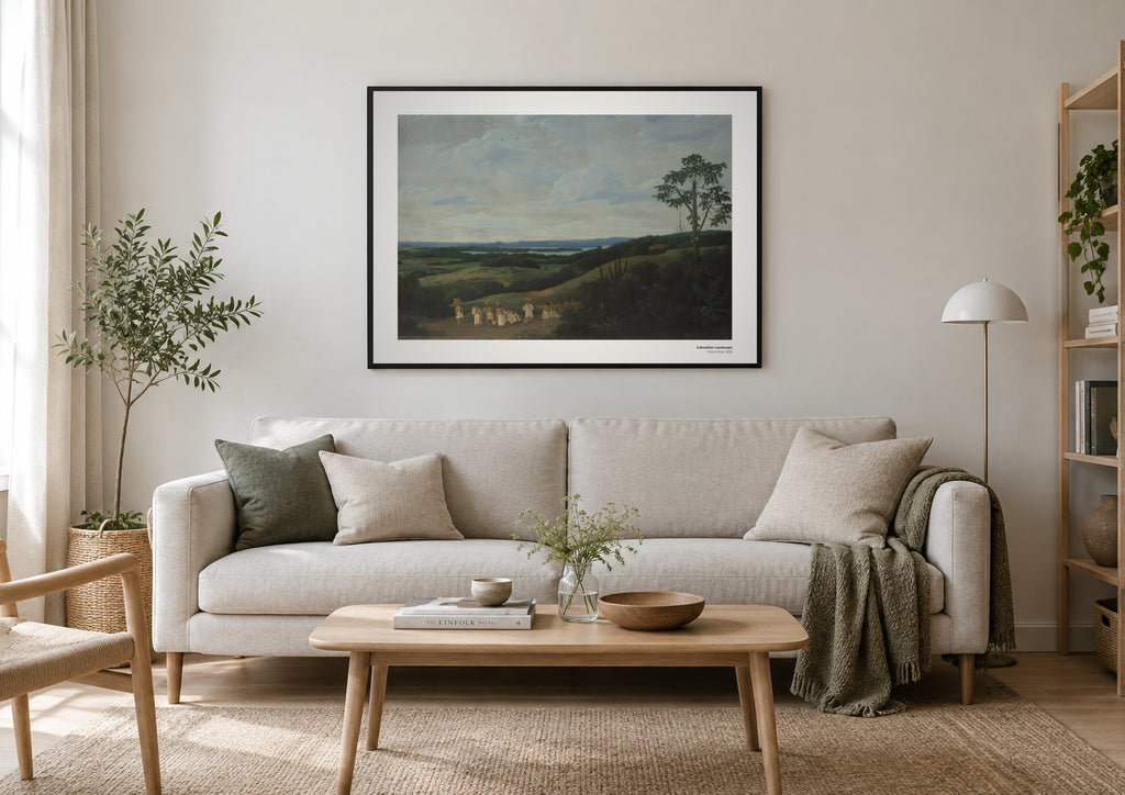 Un paysage brésilien – Frans Post, aperçu encadré en situation