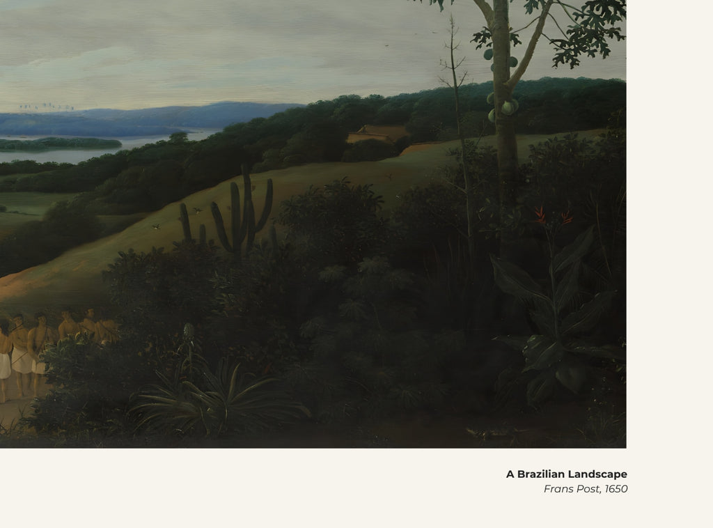 Un paysage brésilien – Frans Post, avec légende titre et artiste