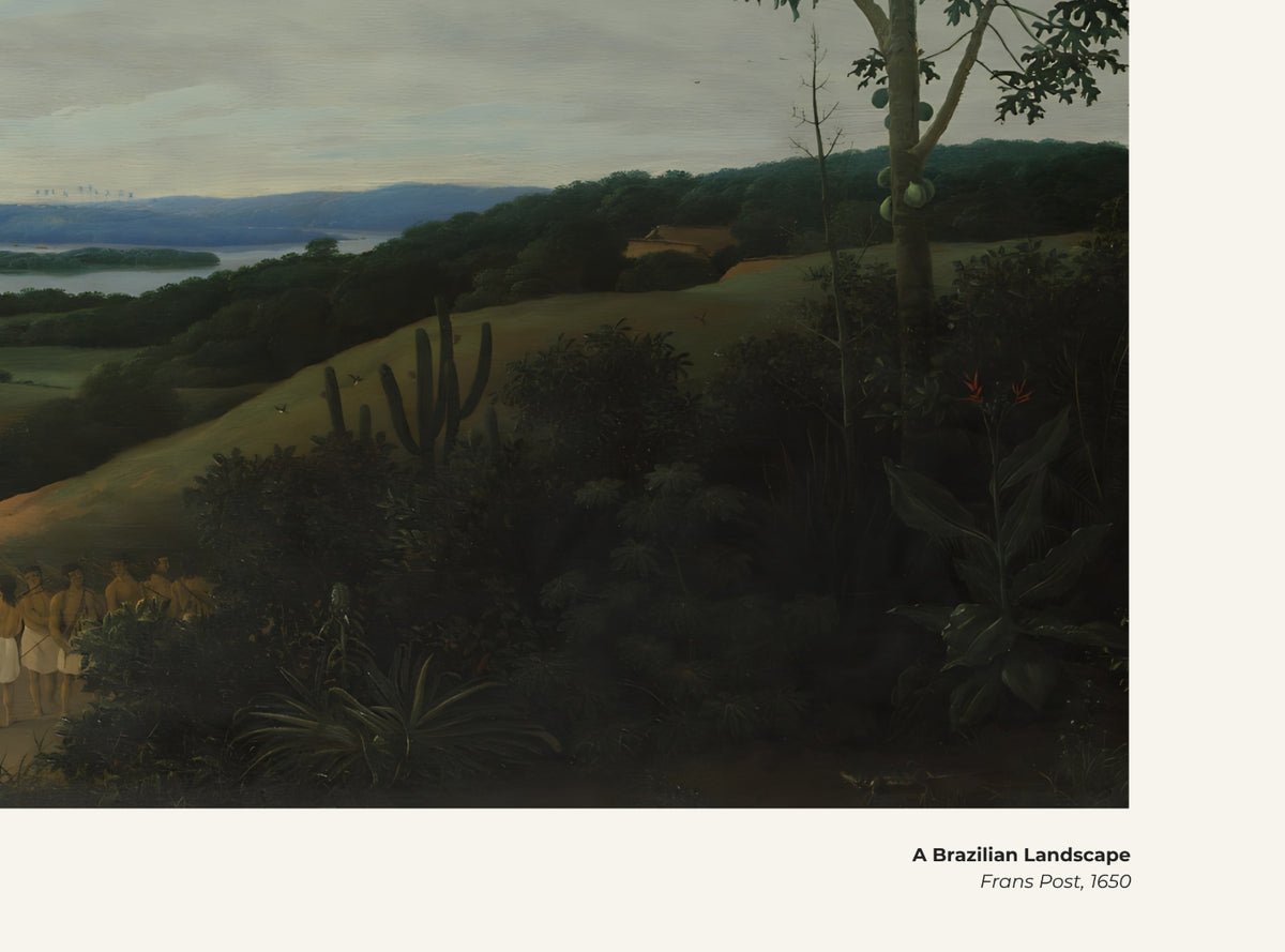 Un paysage brésilien – Frans Post, avec légende titre et artiste