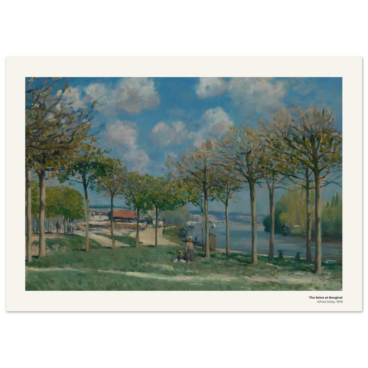 La Seine à Bougival – Alfred Sisley, détail de la reproduction