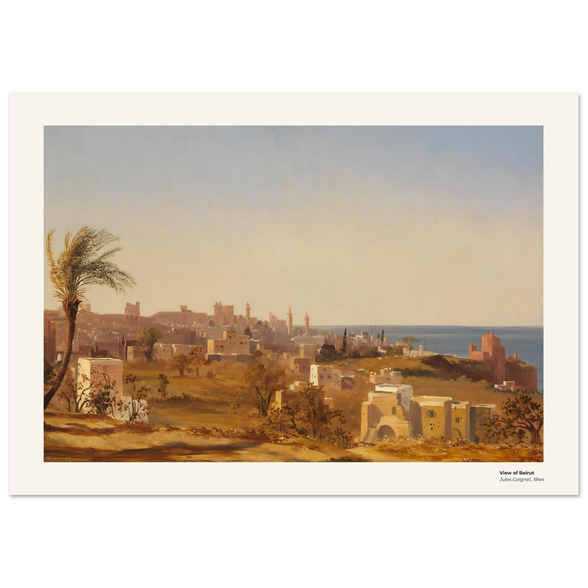 Vue de Beyrouth – Jules Coignet, reproduction d'art