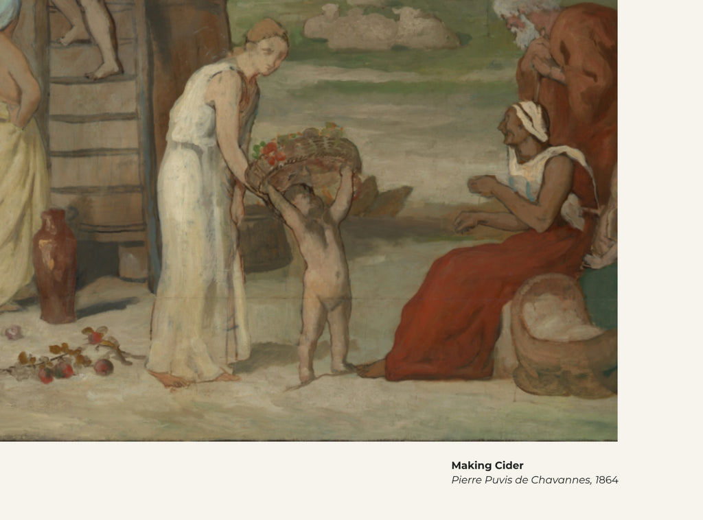 Fabriquer du cidre – Pierre Puvis de Chavannes, avec légende titre et artiste