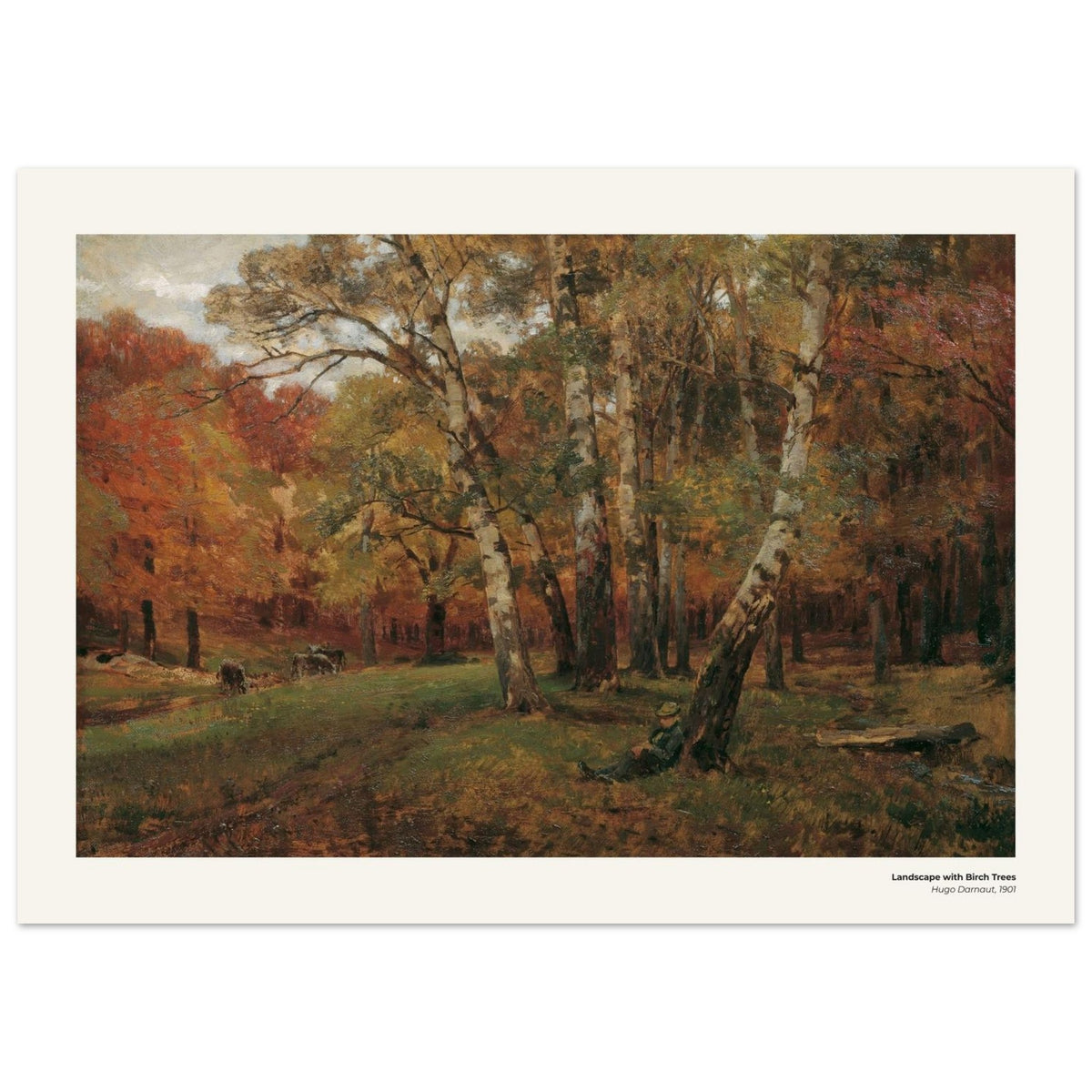 Paysage aux bouleaux – Hugo Darnaut, reproduction d'art