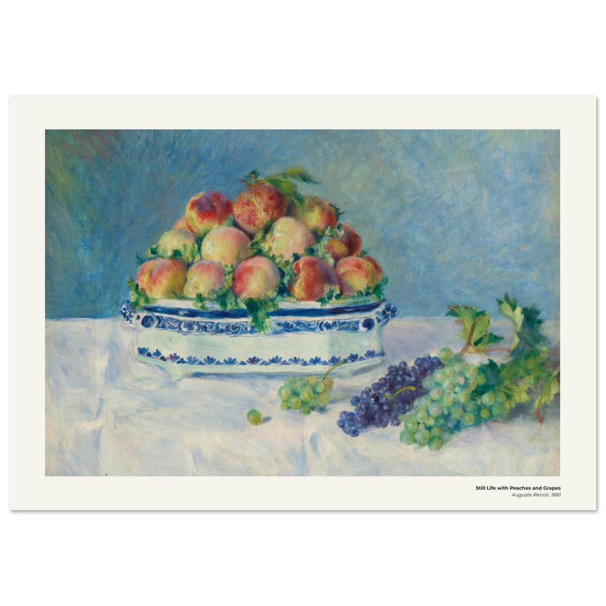 Nature morte aux pêches et aux raisins – Auguste Renoir, reproduction d'art