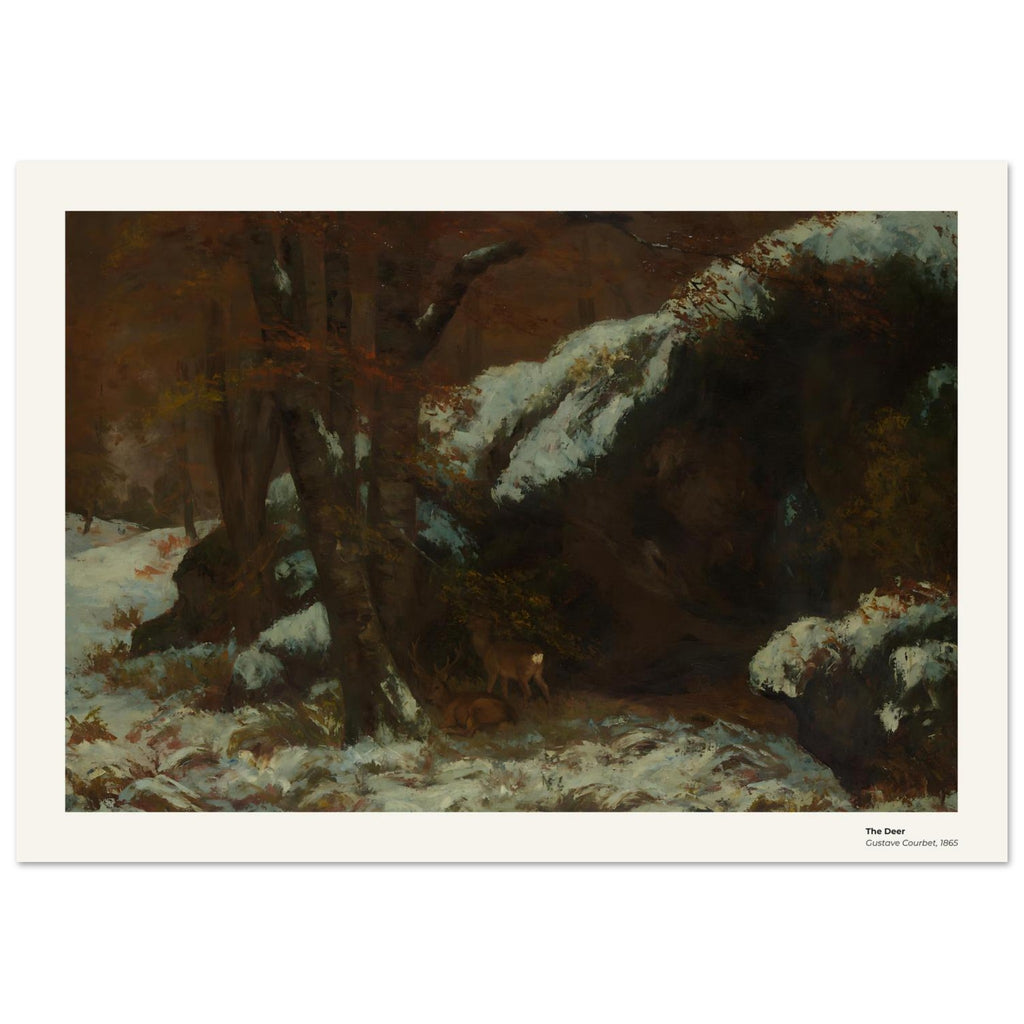 Le cerf – Gustave Courbet, détail de la reproduction