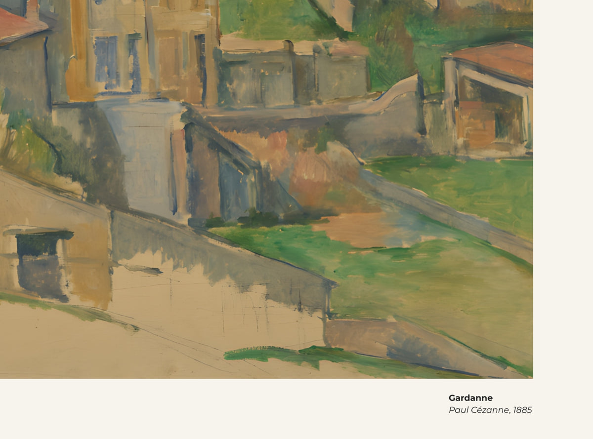 Gardanne – Paul Cézanne, avec légende titre et artiste