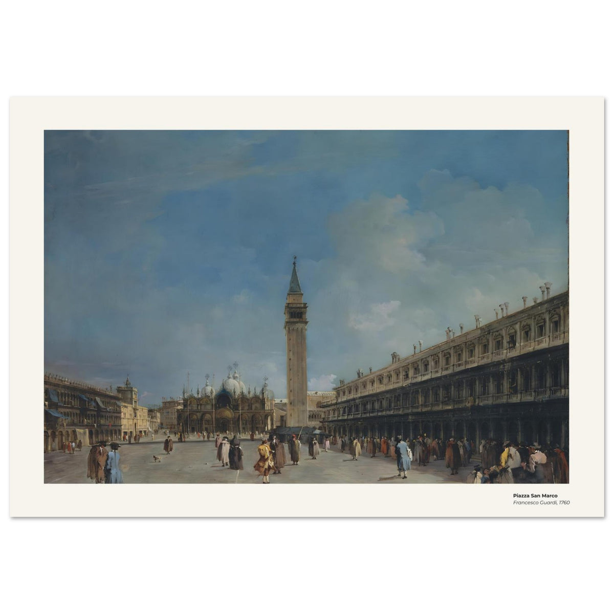 Place Saint-Marc – Francesco Guardi, détail de la reproduction